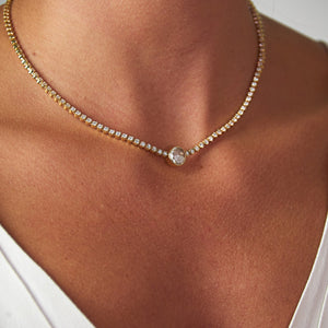 Meia Onda Diamond Choker Necklaces - Moritz Glik diamonds Apura