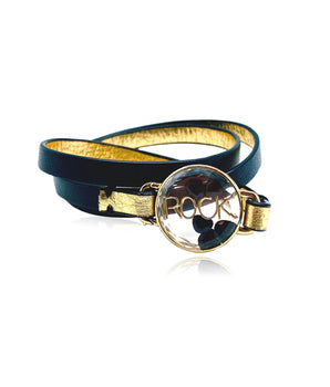 [MGxAP] 18k Gold and Spinel Rock Bracelet Bracelets - Moritz Glik Moritz Glik x Atelier Paulin other gemstones Leather