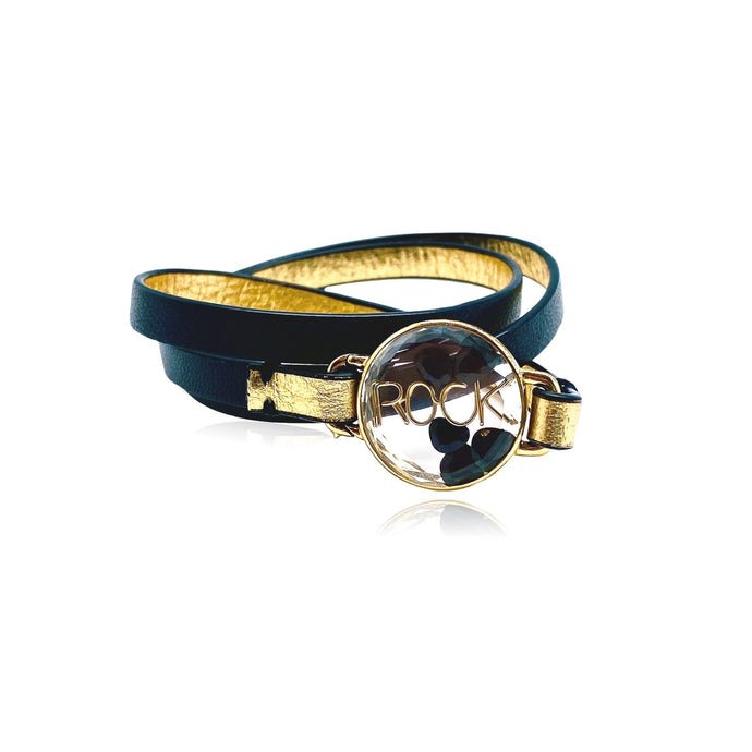 [MGxAP] 18k Gold and Spinel Rock Bracelet Bracelets - Moritz Glik Moritz Glik x Atelier Paulin other gemstones Leather