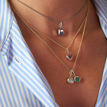 Naipe Emerald Charm Necklaces - Moritz Glik emeralds Ready to Ship Charm