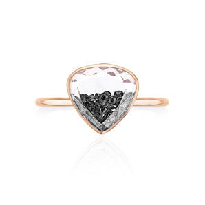 Naipe Heartish Ring Black Ring - Moritz Glik black diamond