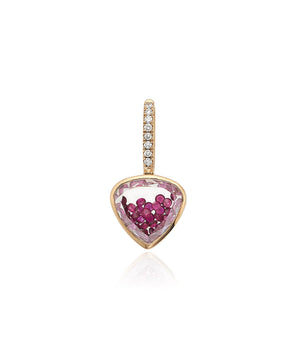 Naipe Ruby Charm Necklaces - Moritz Glik Heart Ready to Ship Charm