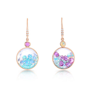 Paraíba Mismatched Shaker Earrings Earrings - Moritz Glik Paraiba Paraibas Kaleidoscope Colors