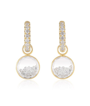 Gala Diamond Shaker Huggies Earrings - Moritz Glik diamonds Hoops Core