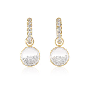 Gala Diamond Shaker Huggies Earrings - Moritz Glik diamonds Hoops Core