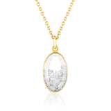 Petite Oval Diamond Shaker Pendant Necklace - Moritz Glik diamonds Core