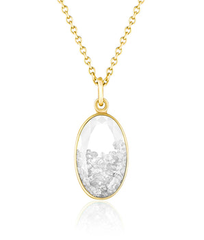 Petite Oval Diamond Shaker Pendant Necklace - Moritz Glik diamonds Core