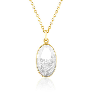 Petite Oval Diamond Shaker Pendant Necklace - Moritz Glik diamonds Core