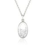 Petite Oval Diamond Shaker Pendant Necklace - Moritz Glik Ready to Ship diamonds