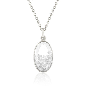 Petite Oval Diamond Shaker Pendant Necklace - Moritz Glik Ready to Ship diamonds