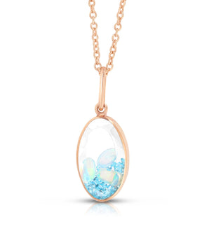 Petite Oval Paraíba Shaker Pendant Necklace - Moritz Glik other gemstones Paraiba Mother's Day