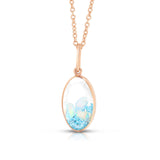 Petite Oval Paraíba Shaker Pendant Necklace - Moritz Glik other gemstones Paraiba Mother's Day