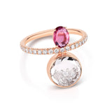 Pink Sapphire Eternity Shaker Ring Rings - Moritz Glik diamonds Kaleidoscope Colors Core