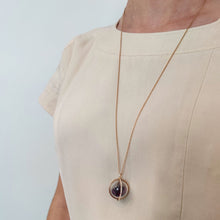 Load image into Gallery viewer, Purple Garnet Globe Pendant Necklace - Moritz Glik Kaleidoscope Colors Muda Core
