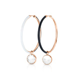 Reversible Enamel Hoops Earrings - Moritz Glik Enamel fall edit diamonds