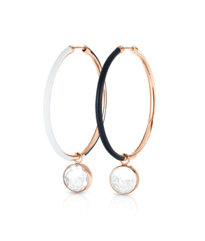 Reversible Enamel Hoops Earrings - Moritz Glik Enamel fall edit diamonds