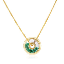 Load image into Gallery viewer, Roda 15 Pendant Emerald Necklace - Moritz Glik Roda emeralds
