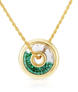 Roda 15 Pendant Emerald Necklace - Moritz Glik Roda emeralds