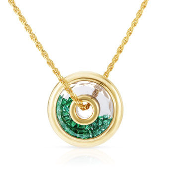 Roda 15 Pendant Emerald Necklace - Moritz Glik Roda emeralds