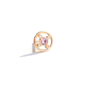 Roda Pink Sapphire Stud Earrings - Moritz Glik sapphires Studs Ready to Ship