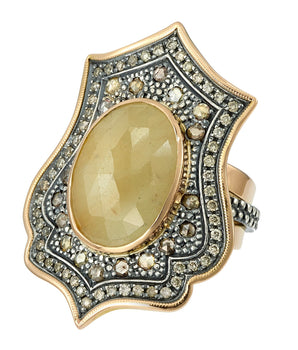Shield Stone Ring Ring - Moritz Glik Archived