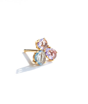 Shuffle Cold Sapphires Stud Earrings - Moritz Glik sapphires Studs Ready to Ship
