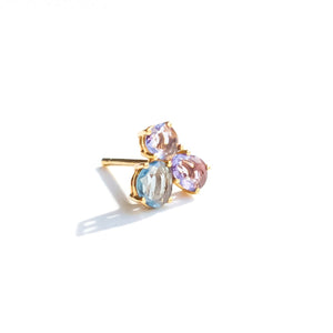 Shuffle Cold Sapphires Stud Earrings - Moritz Glik sapphires Studs Ready to Ship