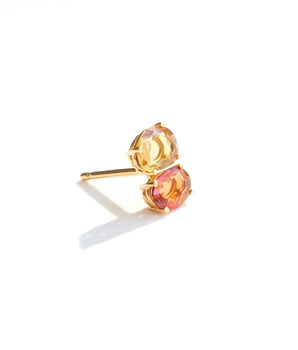 Shuffle Yellow and Orange Sapphires Stud Earrings - Moritz Glik Studs sapphires