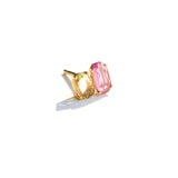 Shuffle Yellow and Pink Sapphires Stud Earrings - Moritz Glik Studs sapphires