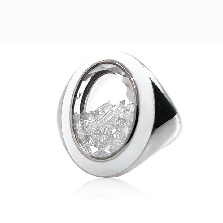 Signet Enamel Ring Rings - Moritz Glik Enamel Muda diamonds