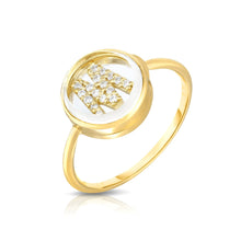 Load image into Gallery viewer, Single Initial Locket Ring Rings - Moritz Glik diamonds Lockets Customize Yours
