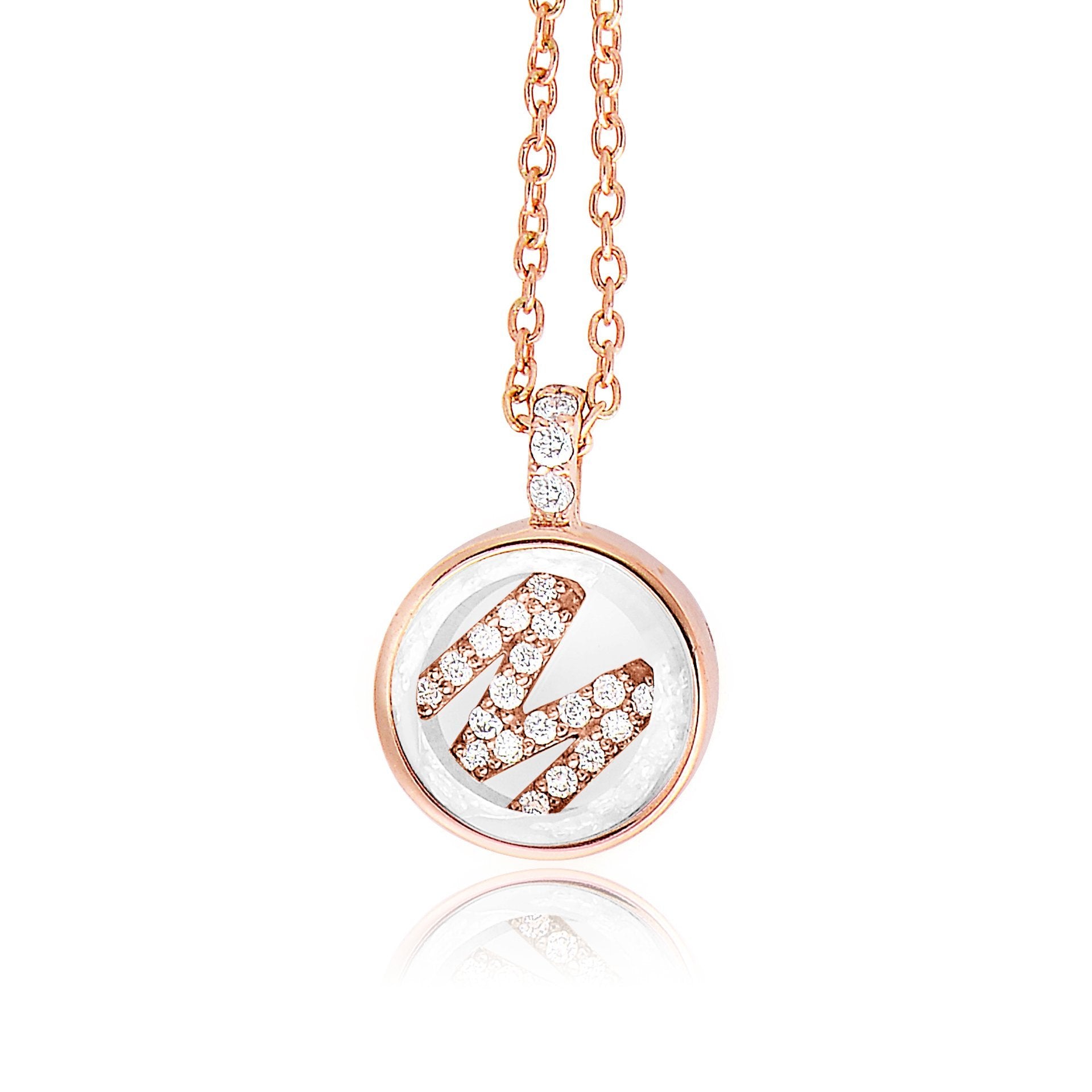Initial Locket Necklace in 18k gold - Moritz Glik