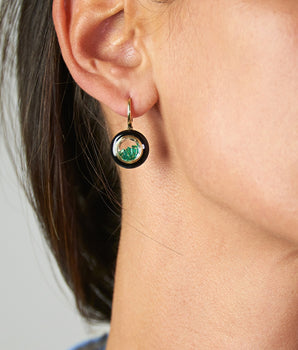 Sonho Earrings Earrings - Moritz Glik emeralds Enamel Apura