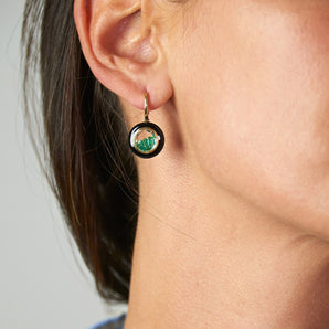 Sonho Earrings Earrings - Moritz Glik emeralds Enamel Apura