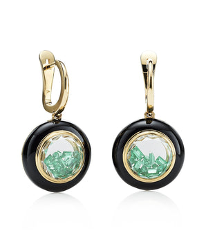 Sonho Earrings Earrings - Moritz Glik emeralds Enamel Apura