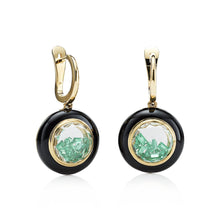 Load image into Gallery viewer, Sonho Earrings Earrings - Moritz Glik emeralds Enamel Apura
