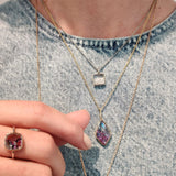 Square Shaker Pendant Necklaces - Moritz Glik diamonds Core