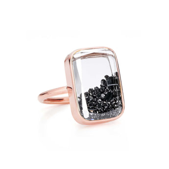 Ten Fourteen Black Diamond Ring - Moritz Glik Ready to Ship black diamond