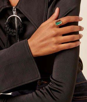 Ten Fourteen Emerald Rings - Moritz Glik Core emeralds Colors