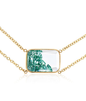 Ten Fourteen Petite Choker Emerald Necklaces - Moritz Glik emeralds Core