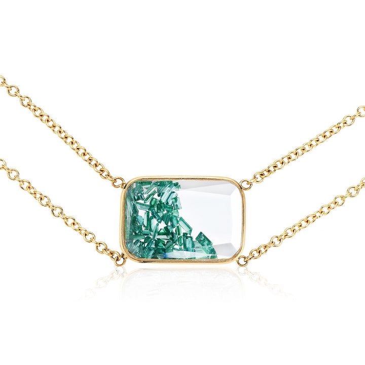 Ten Fourteen Petite Choker Emerald Necklaces - Moritz Glik emeralds Core