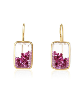 Ten Fourteen Petite Earrings Ruby Earrings - Moritz Glik Kaleidoscope Colors Core