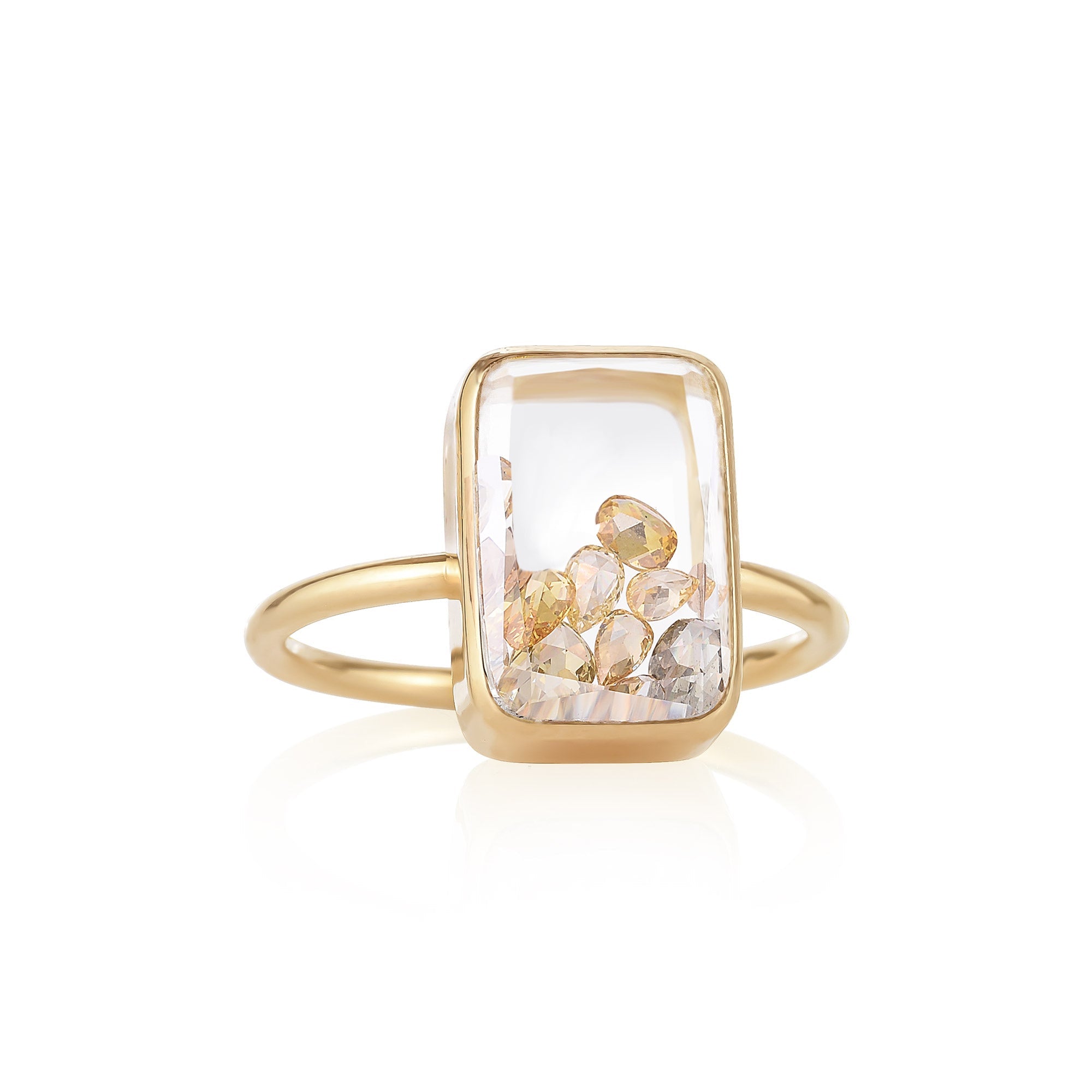 Ten Fourteen Ring Petite Yellow in 18k Gold - Moritz Glik