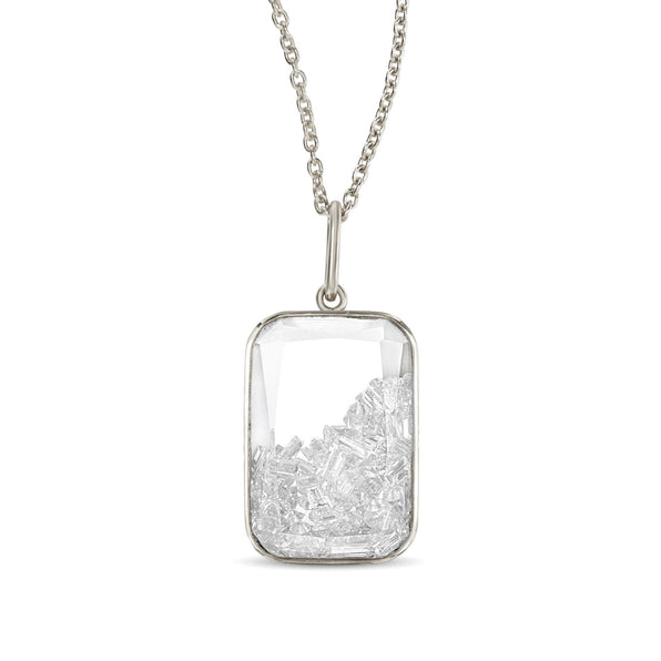 Diamond Petite Ten Fourteen Shaker Pendant Necklace main image 0