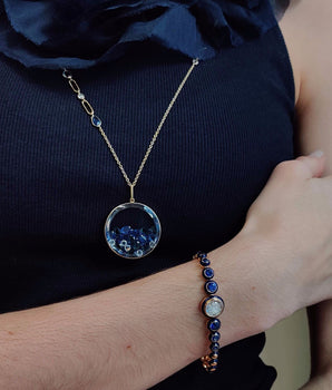 Ten Ten Blue Sapphire Necklace Necklaces - Moritz Glik fall edit Kaleidoscope Colors diamonds