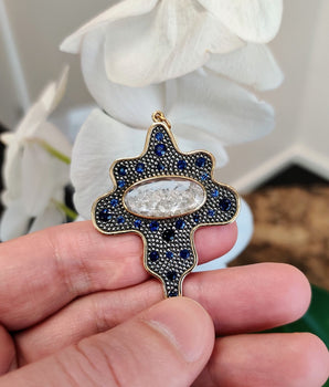 Third Eye Blue Sapphire Pendant Necklaces - Moritz Glik diamonds Ready to Ship Archived