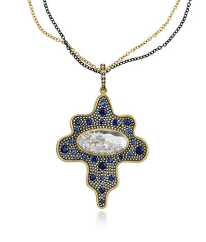Third Eye Blue Sapphire Pendant Necklaces - Moritz Glik diamonds Ready to Ship Archived