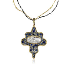 Load image into Gallery viewer, Third Eye Blue Sapphire Pendant Necklaces - Moritz Glik diamonds Ready to Ship Archived
