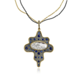Third Eye Blue Sapphire Pendant Necklaces - Moritz Glik diamonds Ready to Ship Archived