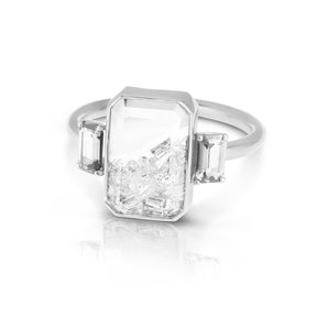 Three Stone Shaker Ring Rings - Moritz Glik Core diamonds Alternative Bridal